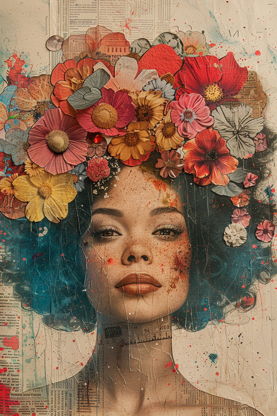 Flower Collage Portrait